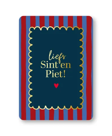 KP® Wenskaarten A6 - Liefs Sint en Piet - 10 stuks