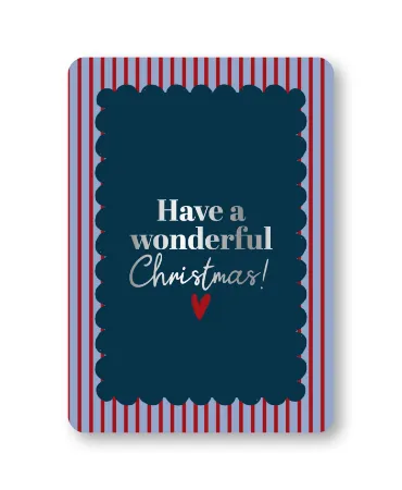 KP® Wenskaarten A6 - Have a wonderful Christmas (silver) - 10 stuks