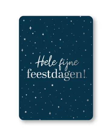 KP® Wenskaarten A6 - Hele fijne feestdagen (silver) - 10 stuks