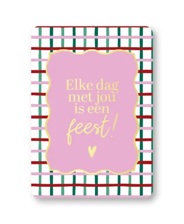 KP® Wenskaarten A6 - Elke dag met jou is een feest - 10 stuks