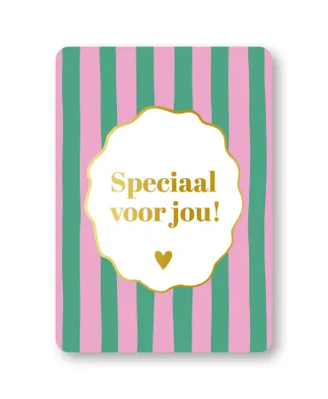 KP® Wenskaarten A6 - Speciaal voor jou (groen/roze) - 10 stuks