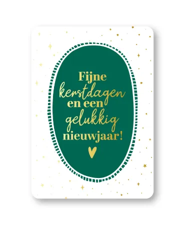 KP® Wenskaarten A6 - Fijne kerstdagen, gelukkig nieuwjaar - 10 stuks