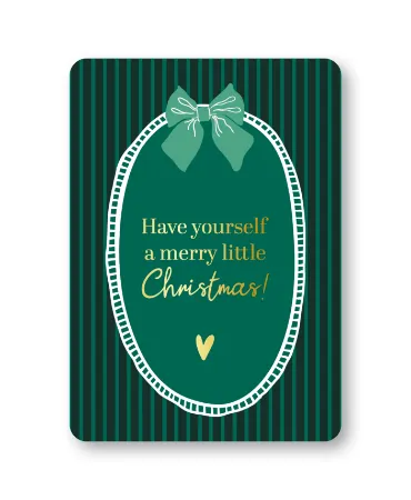 KP® Wenskaarten A6 - Have yourself a merry little Christmas (groen) - 10 stuks