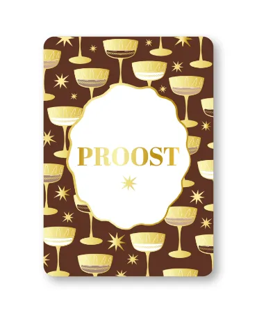 KP® Wenskaarten A6 - Proost (glazen) - 10 stuks