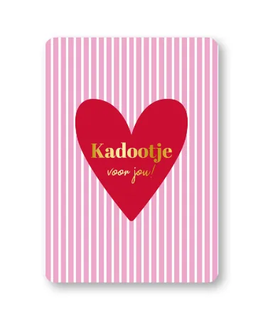 KP® Wenskaarten A6 - Kadootje voor jou (hart) - 10 stuks