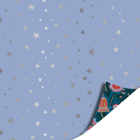 Afbeeldingen van KP® Cadeaupapier 50cm 100m - Christmas flowers