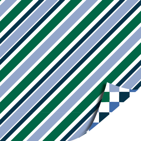 Afbeeldingen van KP® Cadeaupapier 50cm 100m - Cubes blue