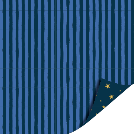 Afbeeldingen van KP® Cadeaupapier 30cm 100m - Little stars darkblue