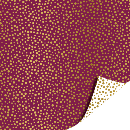 Afbeeldingen van KP® Cadeaupapier 50cm 100m - Luxury dots purple