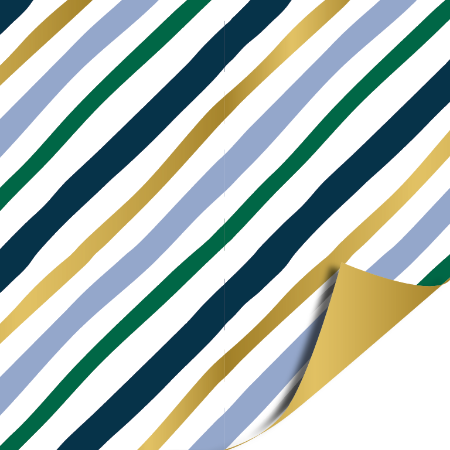 Afbeeldingen van KP® Cadeaupapier 30cm 100m - Painted lines gold