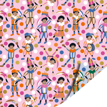 Afbeeldingen van KP® Cadeaupapier 30cm 100m - Pieten pret