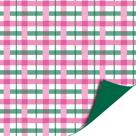 Afbeeldingen van KP® Cadeaupapier 30cm 100m - Ruit roze/groen