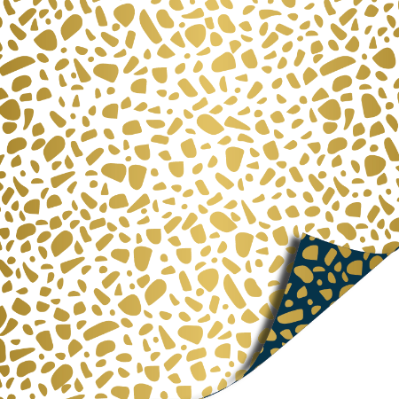 Afbeeldingen van KP® Cadeaupapier 40cm 100m - Terrazzo donkerblauw