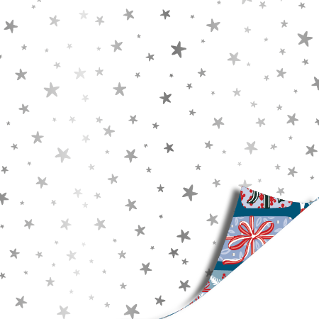 Afbeeldingen van KP® Cadeaupapier 30cm 100m - Xmas gifts blue