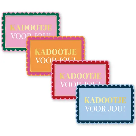 KP® Stickers 40x60mm - Kadootje voor jou (4 varianten) 250p/r