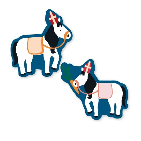 KP® Stickers 52x57mm - Paard van Sinterklaas (2 varianten) 250p/r
