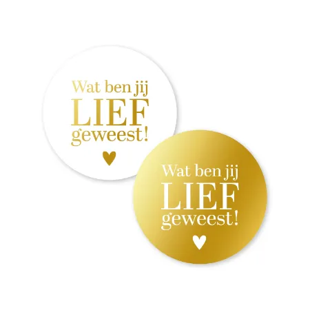 KP® Stickers D40mm - Wat ben jij lief geweest (2 varianten) 250p/r