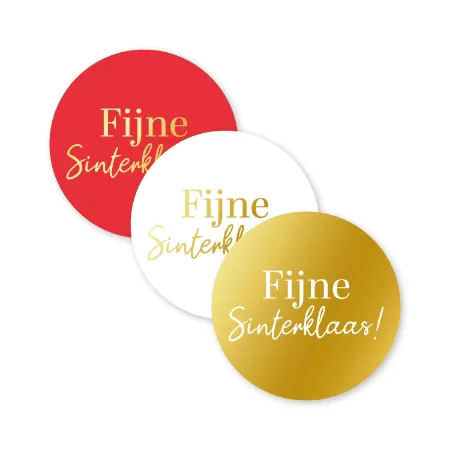 KP® Stickers D40mm - Fijne Sinterklaas (3 varianten) 250p/r