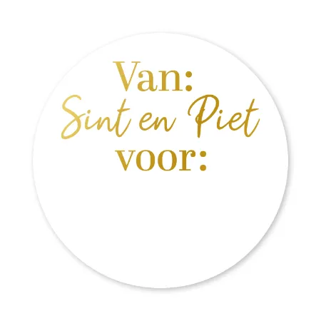KP® Stickers D40mm - Van: Sint & Piet, Voor: 250p/r