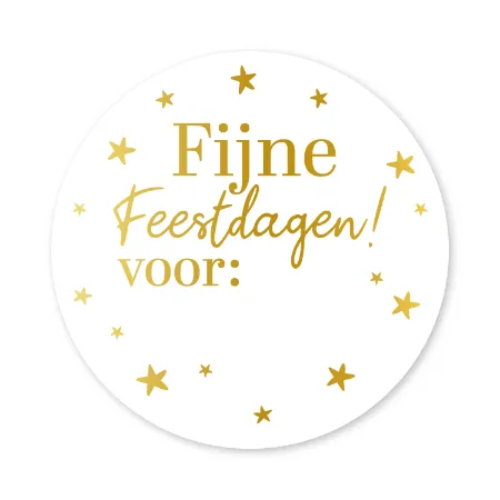 KP® Stickers D40mm - Fijne feestdagen, voor: 250p/r