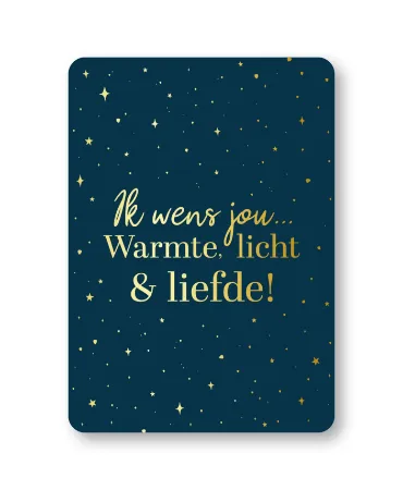 KP® Wenskaarten A6 - Ik wens jou warmte, licht & liefde - 10 stuks