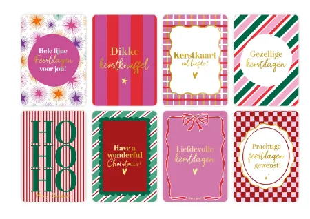 KP® Wenskaarten A6 Voordeelbox Feestdagen incl. display - 8 dessins
