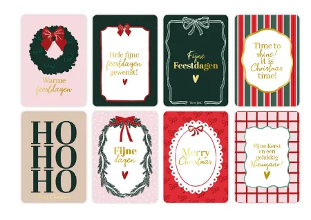KP® Wenskaarten A6 Voordeelbox Feestdagen incl. display - 8 dessins
