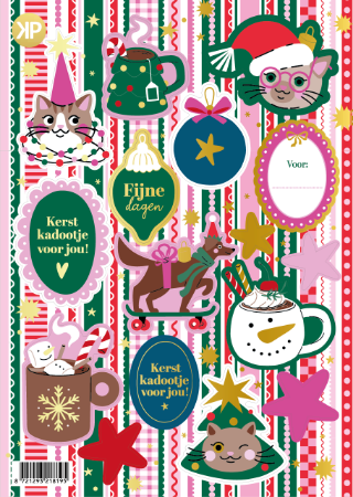 KP® A5 stickervel - Christmas party - 25 vellen