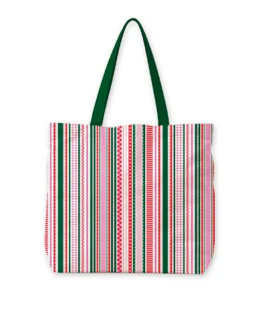 KP® Canvas tas - Colorful ribbons 48x15x38cm