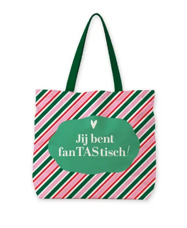 KP® Canvas tas - Jij bent fantastisch 48x15x38cm