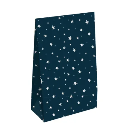 KP® Gift bag - Little stars blue - 15 x 6 x 24,5 + 4cm, 25st