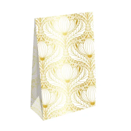 KP® Gift bag - Luxury lotus gold - 15 x 6 x 24,5 + 4cm, 25st