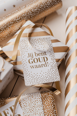 KP® Cadeaukaartjes A7 - Jij bent goud waard, 25 stuks