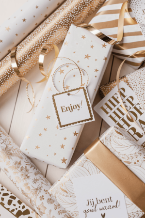 KP® Cadeaulabel - Enjoy! - 60x60mm