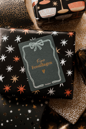 KP® Cadeaukaartjes A7 - Fijne feestdagen (groen), 25 stuks