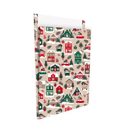KP® Cadeauzakjes 27x34cm Winter houses 250st