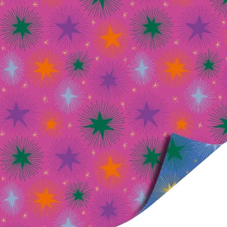 Afbeeldingen van KP® Cadeaupapier 30cm 100m - Stargazing blue