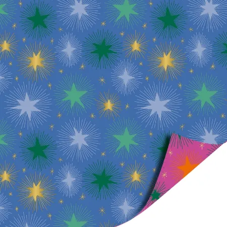 Afbeeldingen van KP® Cadeaupapier 50cm 100m - Stargazing blue