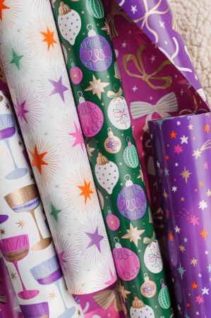 Consumentenrollen box - KP® Shiny Christmas - 70cm x 2m 50rol