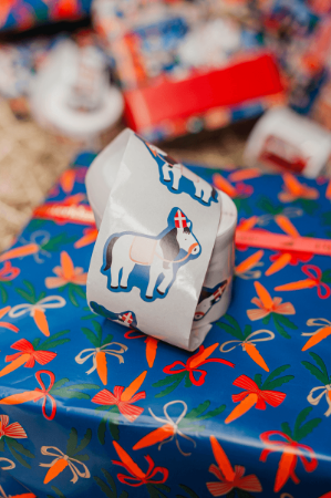 KP® Stickers 52x57mm - Paard van Sinterklaas (2 varianten) 250p/r