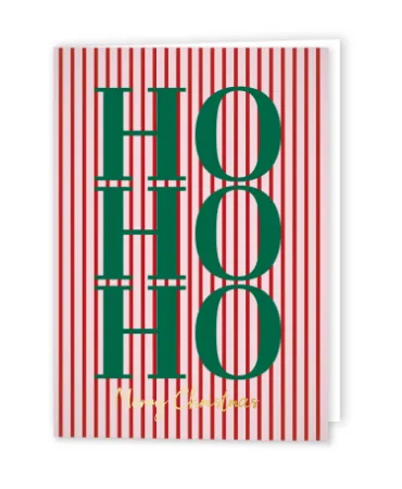 KP® Wenskaarten gevouwen - HoHoHo merry Christmas - 5 stuks