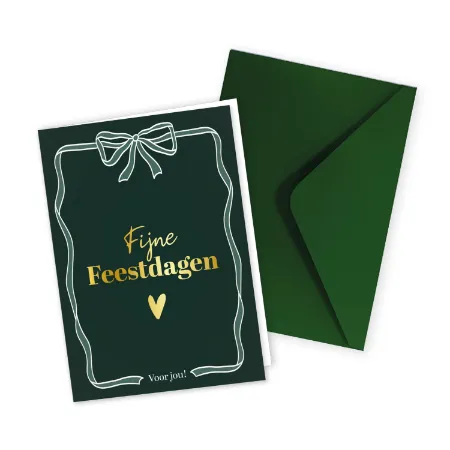 KP® Wenskaarten gevouwen - Fijne feestdagen, voor jou - 5 stuks