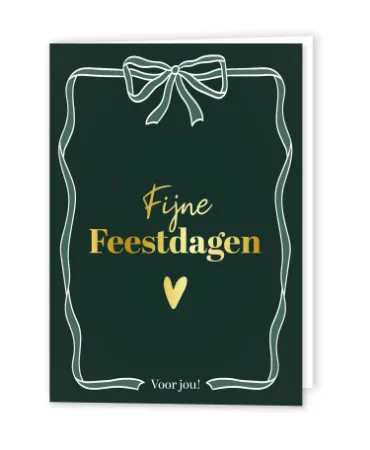 KP® Wenskaarten gevouwen - Fijne feestdagen, voor jou - 5 stuks