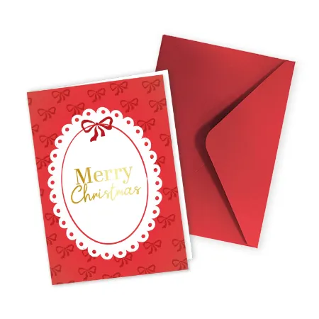 KP® Wenskaarten gevouwen - Merry Christmas - 5 stuks