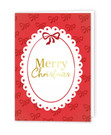 KP® Wenskaarten gevouwen - Merry Christmas - 5 stuks