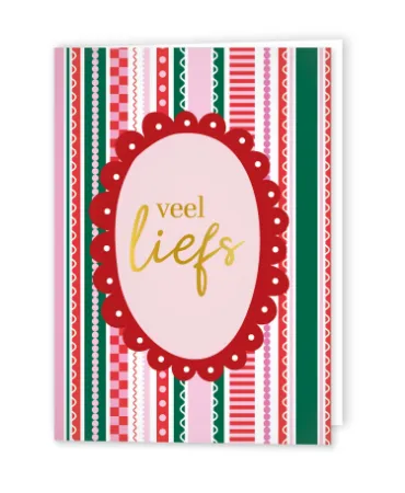 KP® Wenskaarten gevouwen - Veel liefs - 5 stuks