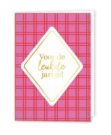 KP® Wenskaarten gevouwen - Voor de leukste jarige - 5 stuks