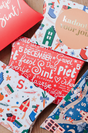 KP® Gondeldoosjes - Letter pret (rood/wit) - 25 stuks