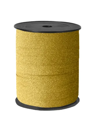 Glitter Krullint 10mm x 150m, Goud
