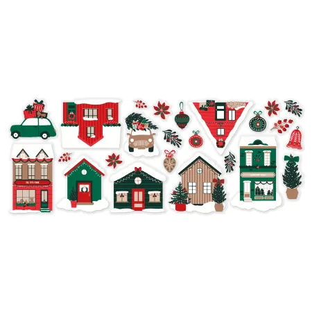 Christmas houses - Kerst Raamstickers